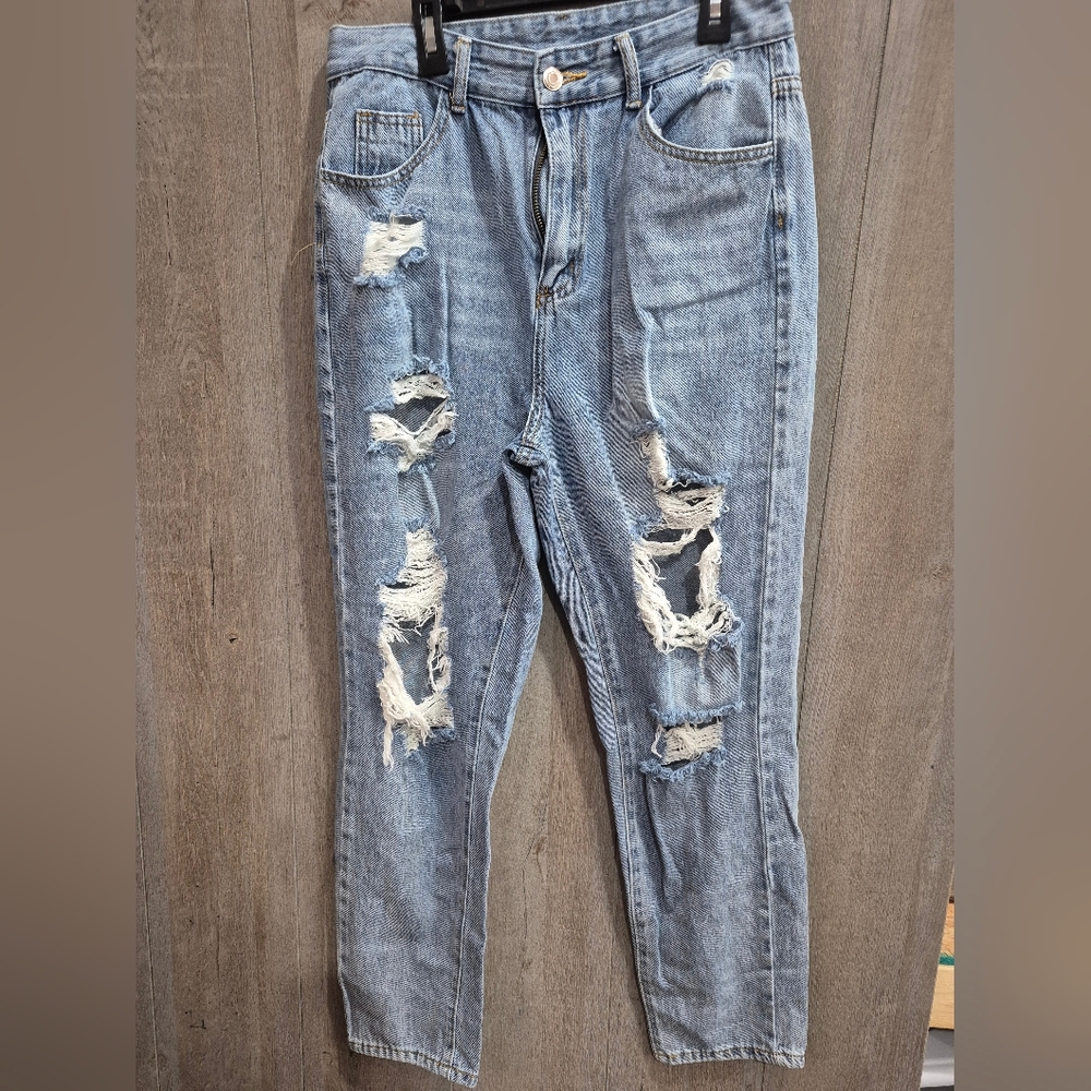 Shein Straight Leg Jeans Distressed Womens (Size M/6)
